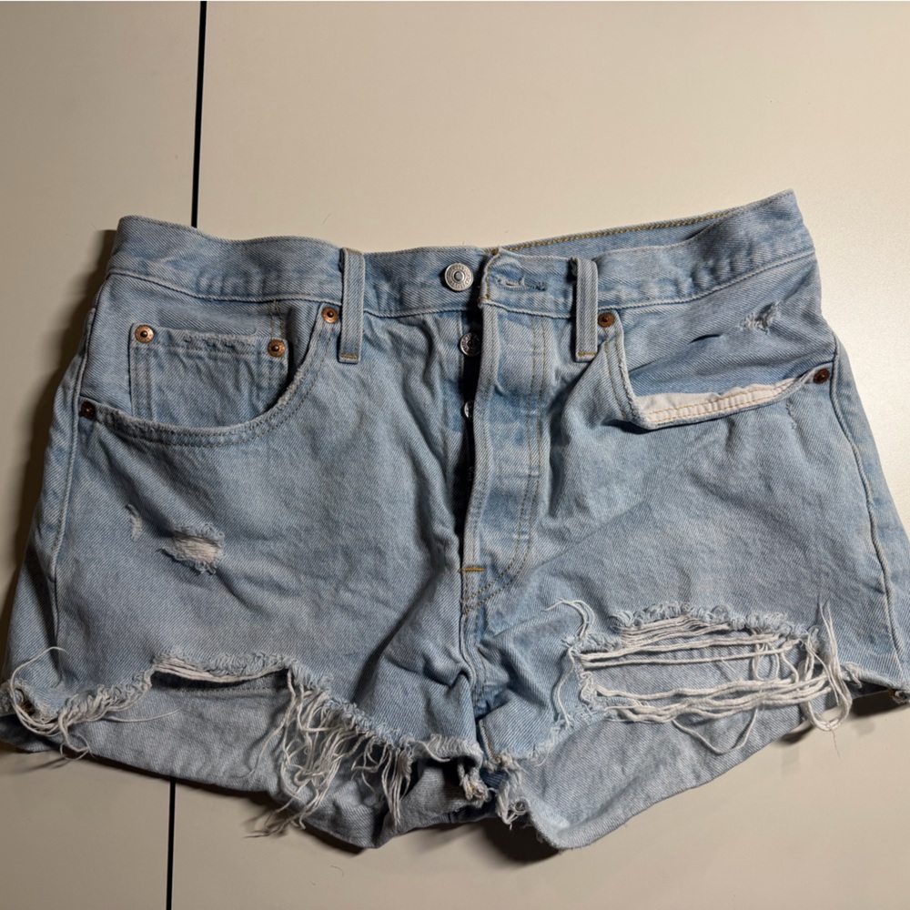 Levi's Light Blue Denim Shorts